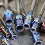 GRADE 5 TITANIUM T-BAR SET OF 10 FLAMED FINISH