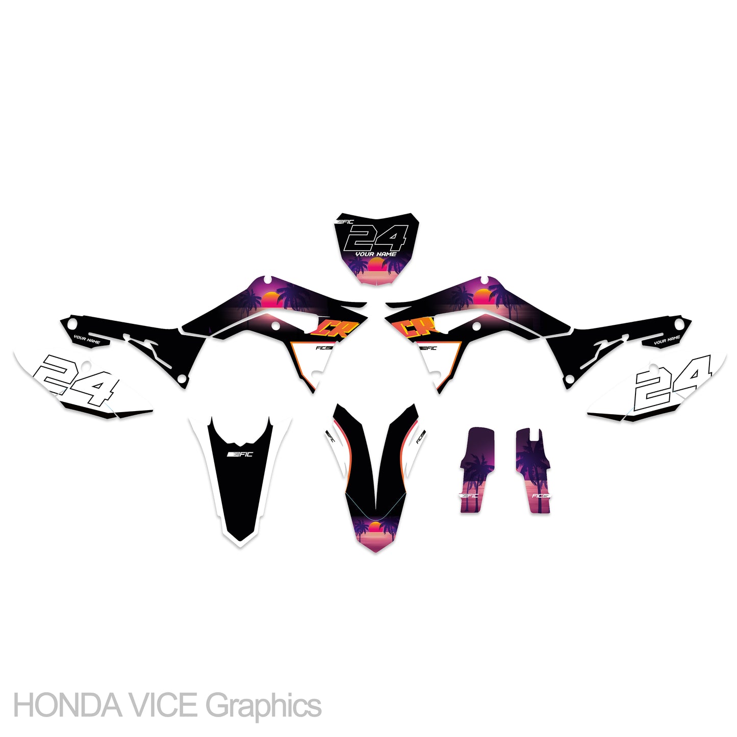 HONDA CRF 250R 2014 - 2017 VICE Graphics Kit