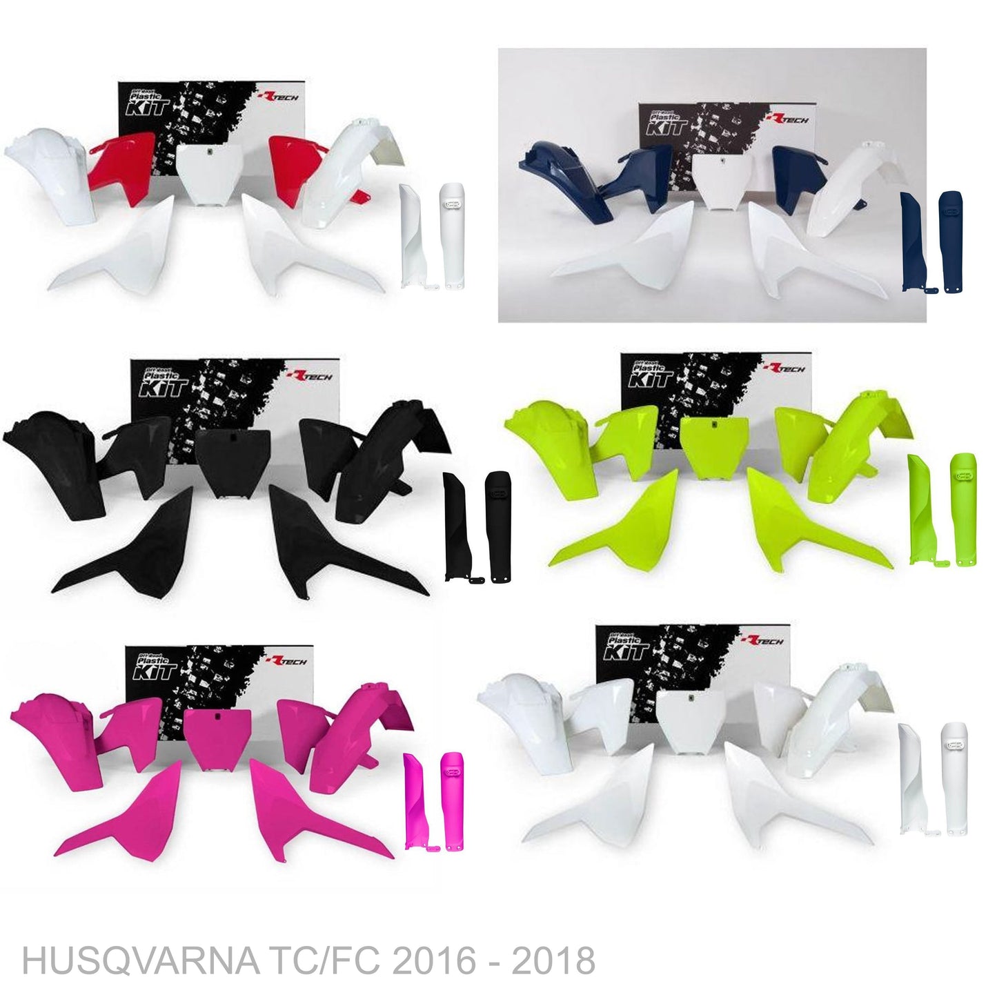 HUSQVARNA FC 250/350/450 2016 - 2018 WHITEOUT Graphics Kit