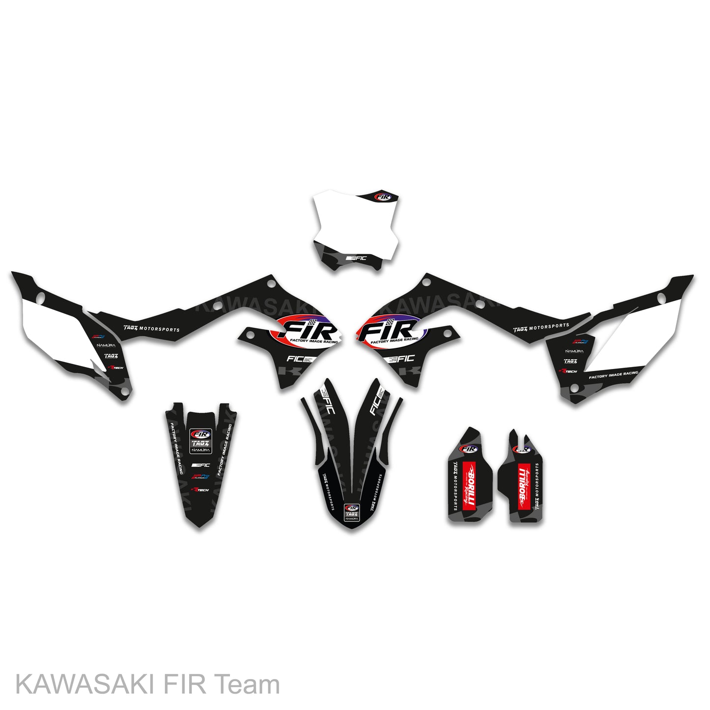 KAWASAKI KX 250XC/450XC 2021 - 2023 FIR Team Graphics Kit