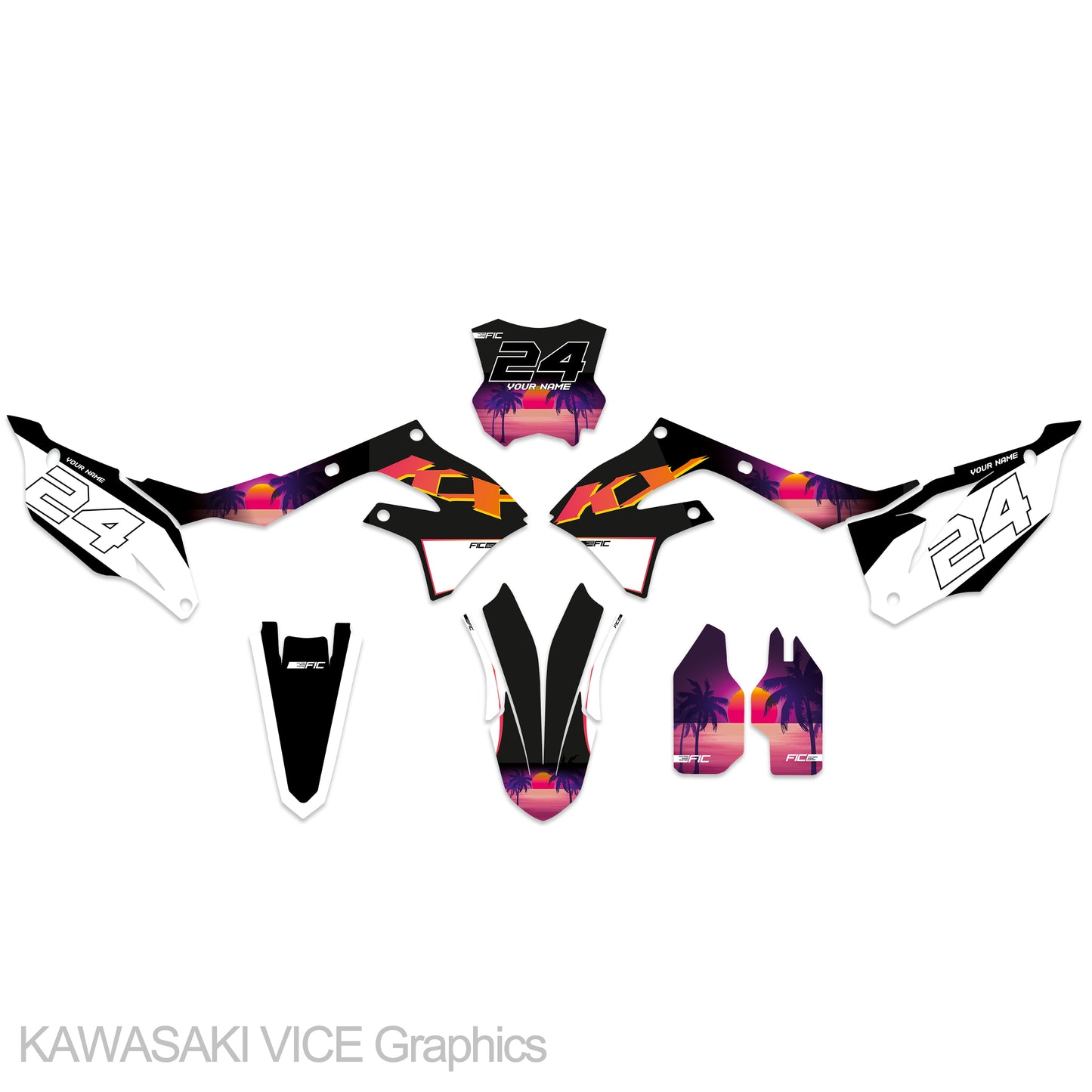 KAWASAKI KX 125/250 1999 - 2002 VICE Graphics kit