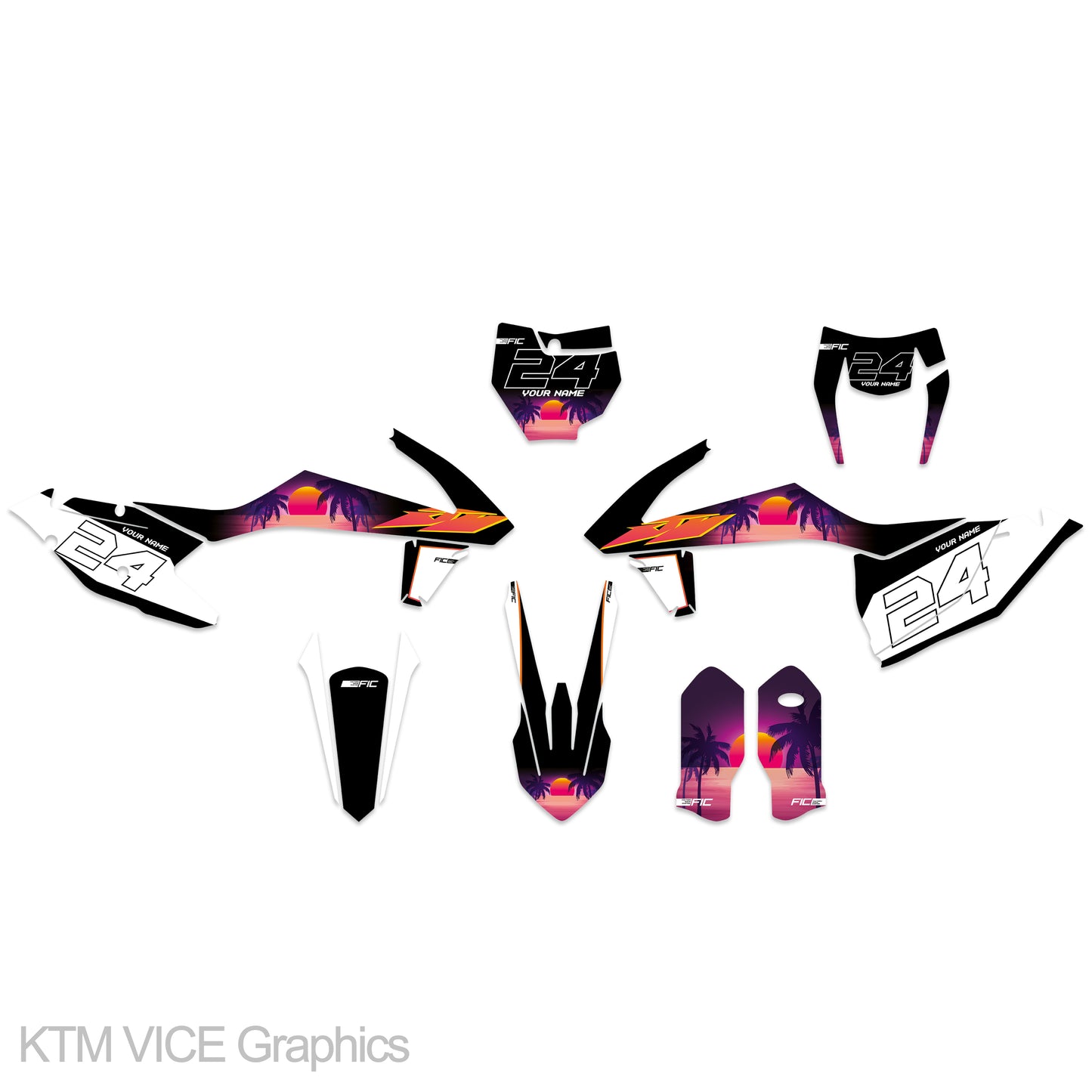 KTM EXC 125-450 2017 - 2019 VICE Graphics kit