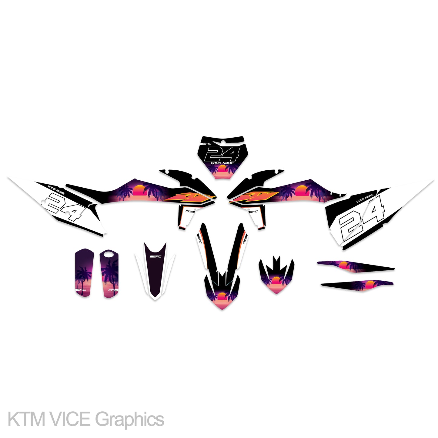 KTM EXC 125-450 2020 - 2023 VICE Graphics kit