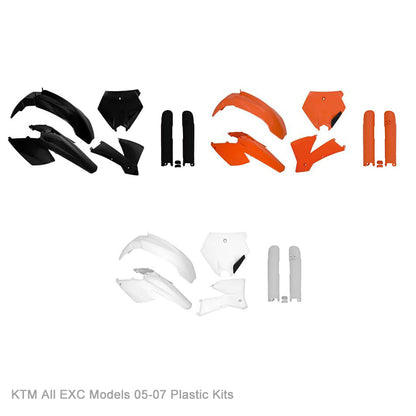 KTM EXC 125-450 2005 - 2007 WHITEOUT Graphics kit