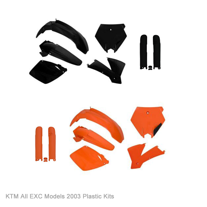 KTM EXC 125-450 2003 WHITEOUT Graphics kit