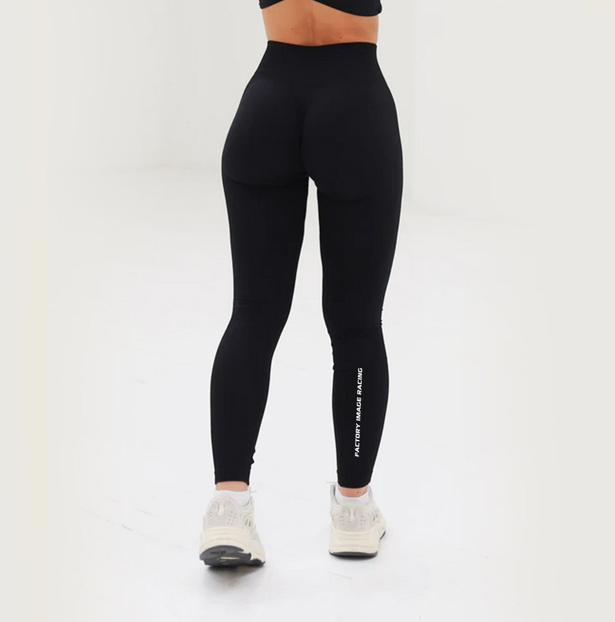 Ladies Black High Waist Seamless Leggings