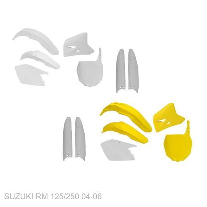 SUZUKI RM 125/250 2004-2006 WHITEOUT Graphics kit