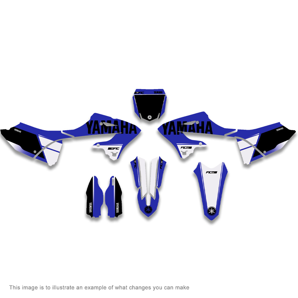 YAMAHA YZ YZF WR WRF OEM DESIGN 2 CUSTOM GRAPHICS DECAL KIT