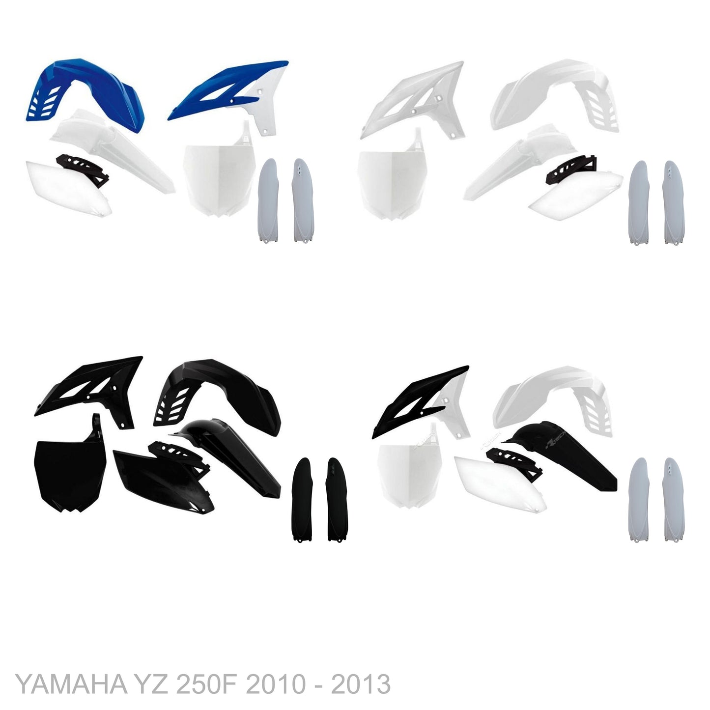 YAMAHA YZ 250F 2010 - 2013 WHITEOUT Graphics kit