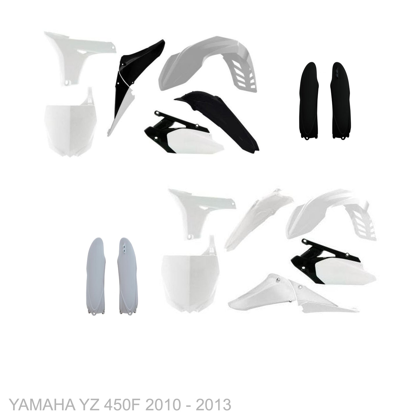 YAMAHA YZ 450F 2010 - 2013 WHITEOUT Graphics kit