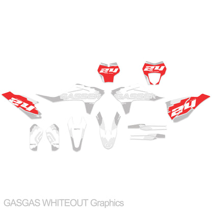 GasGas MC 125-450 21-24  WHITEOUT Graphics Kit