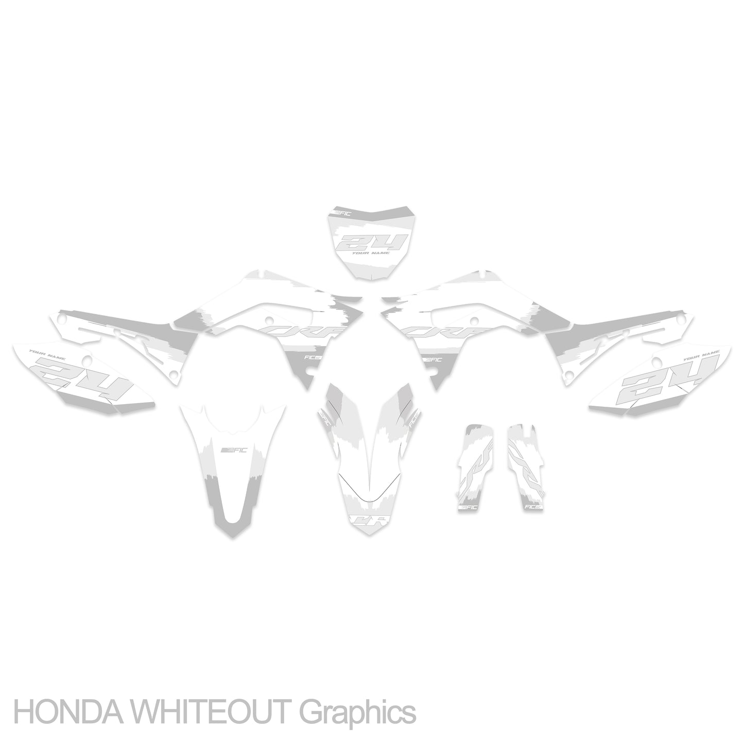 HONDA CRF 250R 2011 - 2013 WHITEOUT Graphics Kit