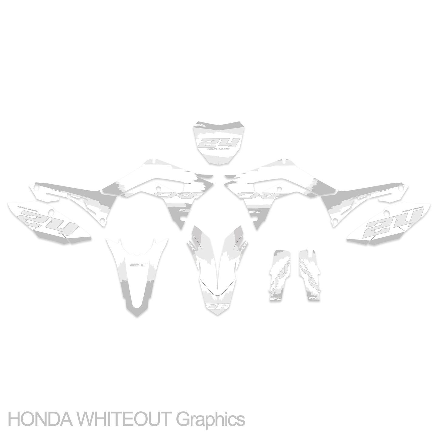 HONDA CRF 250R 2006 - 07 WHITEOUT Graphics Kit
