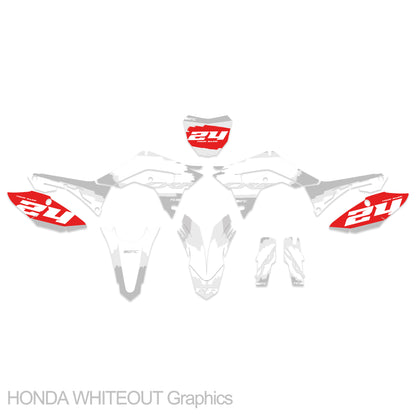 HONDA CRF 250R 2006 - 07 WHITEOUT Graphics Kit