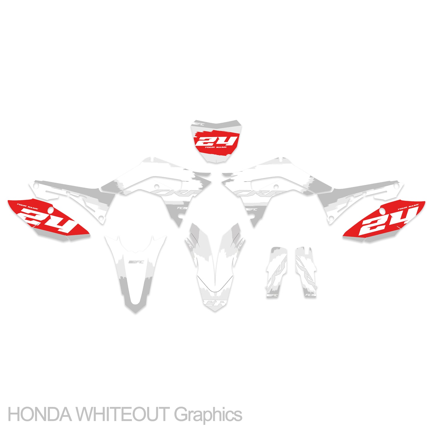 HONDA CRF 450R 2011 - 2012 WHITEOUT Graphics Kit