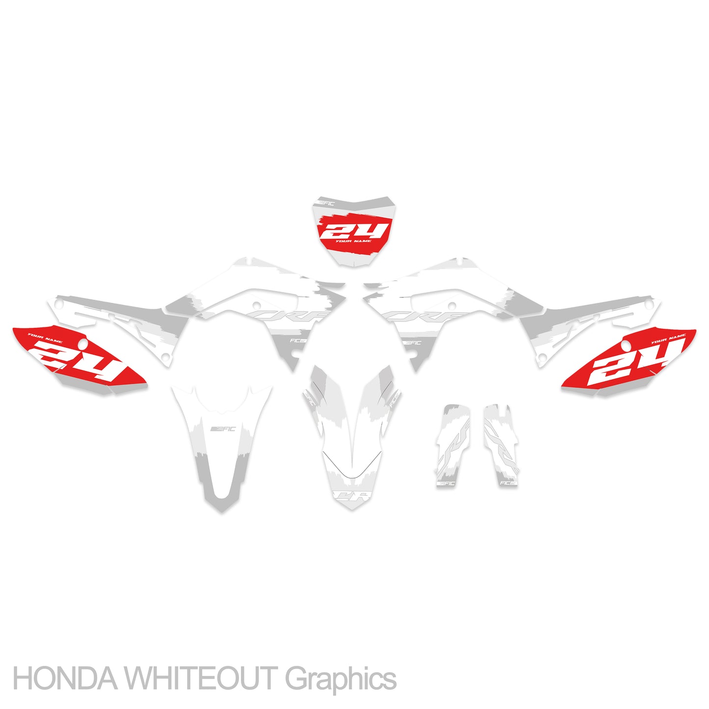 HONDA CRF 450R 2005 - 2006 WHITEOUT Graphics Kit