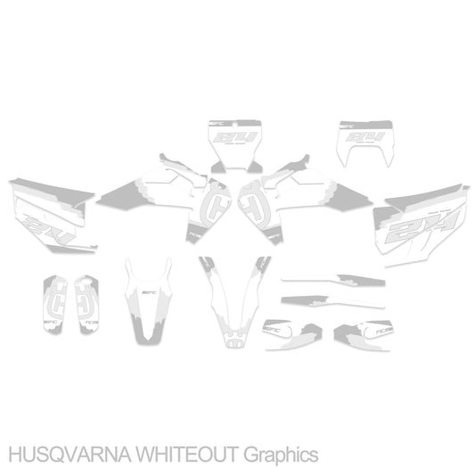 HUSQVARNA TC/FC 125-450 2019 - 2022 WHITEOUT Graphics Kit