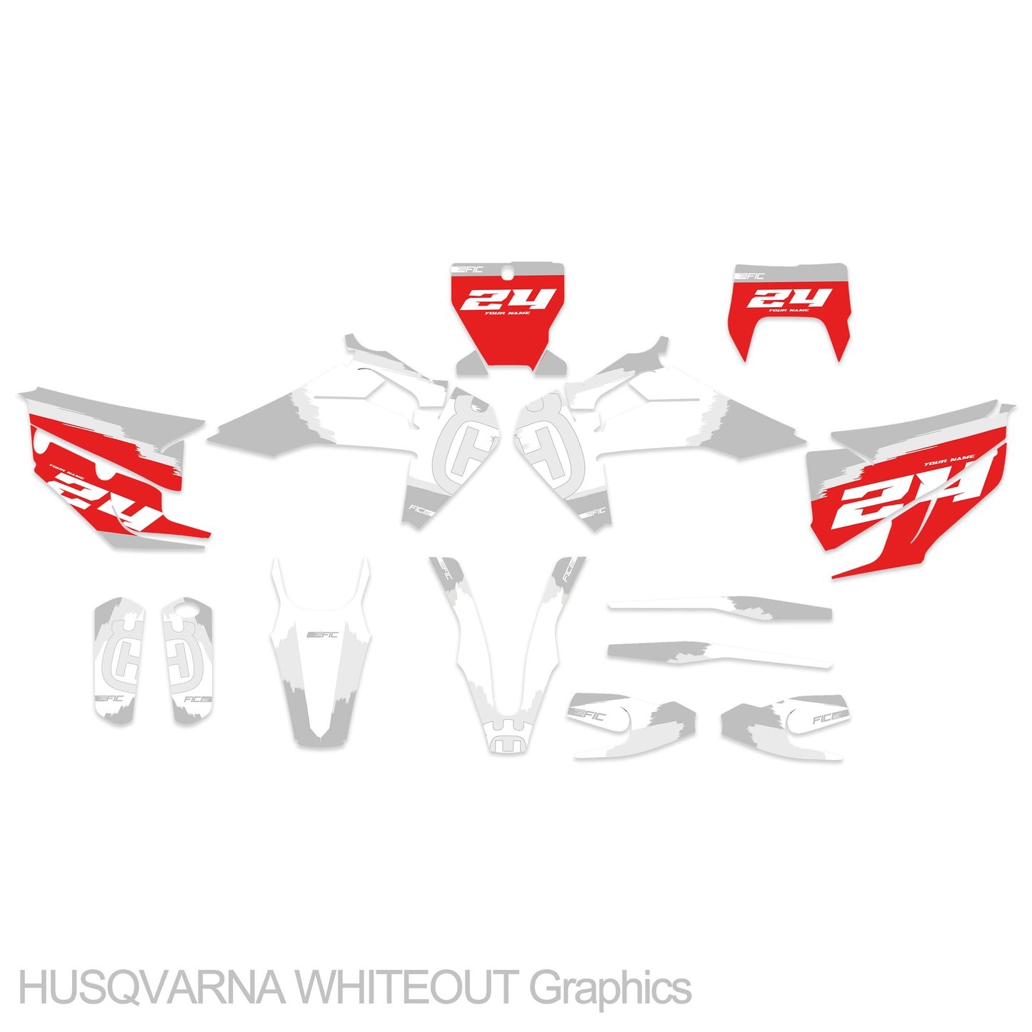 HUSQVARNA TC 85 2018 - 2023 WHITEOUT Graphics Kit