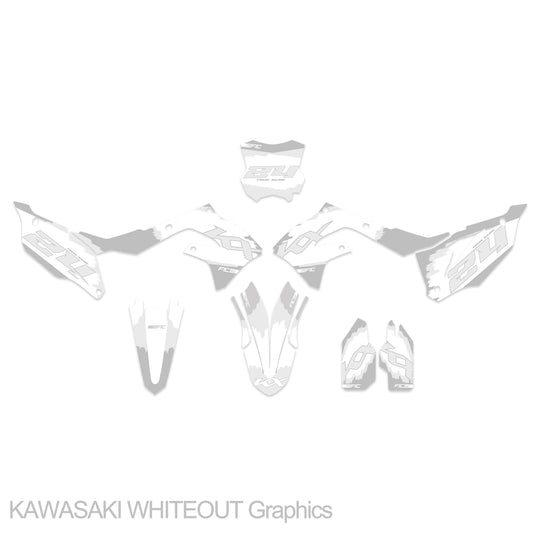 KAWASAKI KX 250 2021 - 2023 WHITEOUT Graphics kit