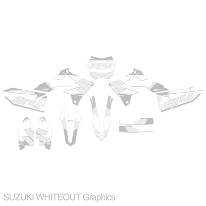 SUZUKI DR-Z 400-E 2000 - 2009 WHITEOUT Graphics kit