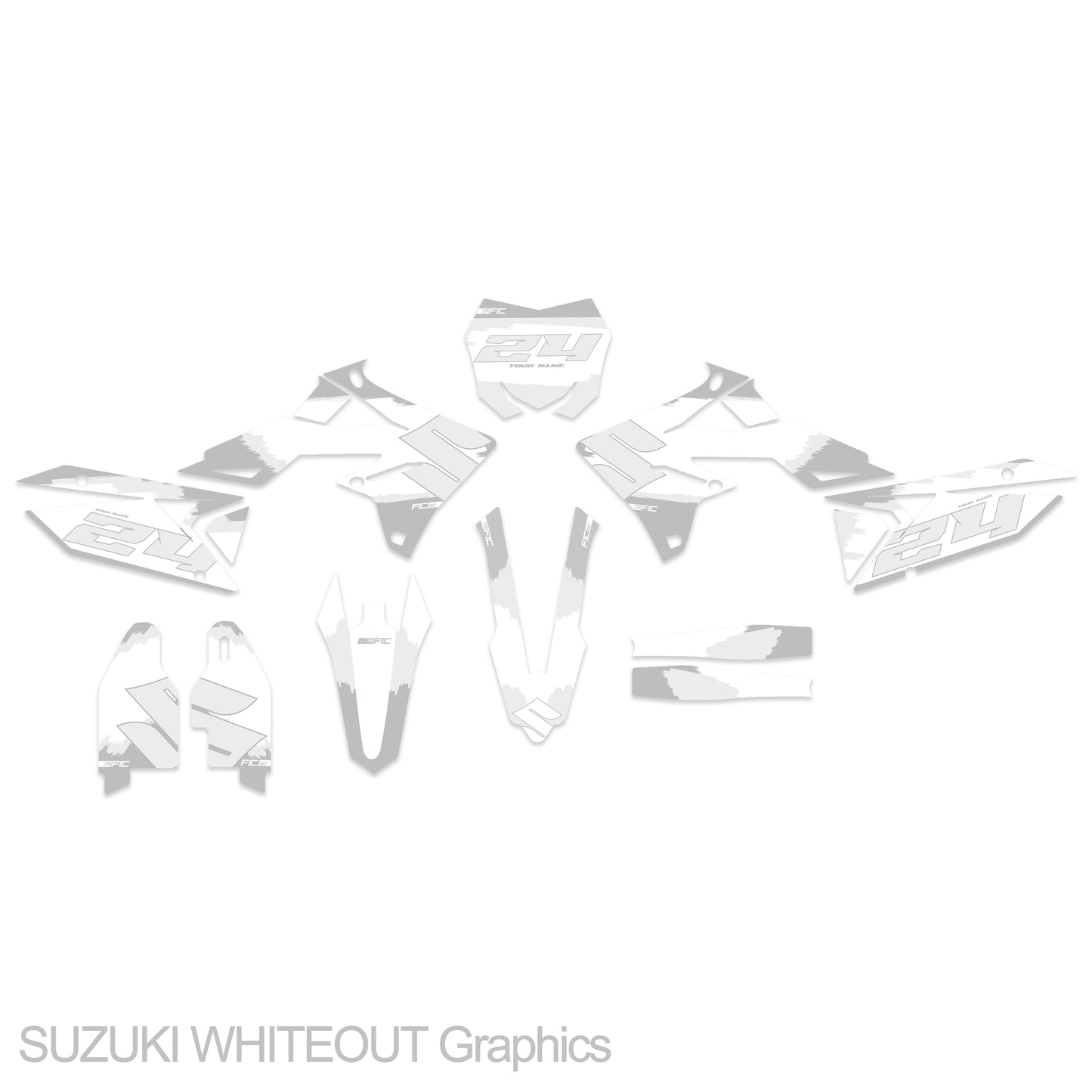 SUZUKI RM-Z 250 2019 - 2023 WHITEOUT Graphics kit