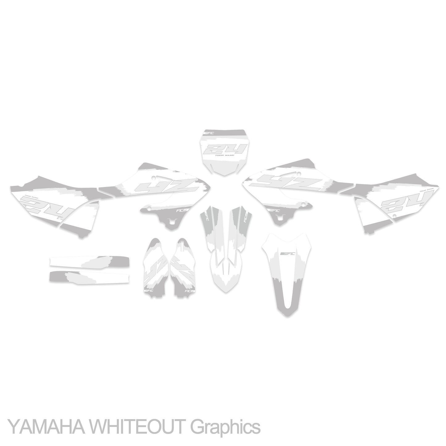 YAMAHA WR 250/450F 2003 - 2004 WHITEOUT Graphics kit