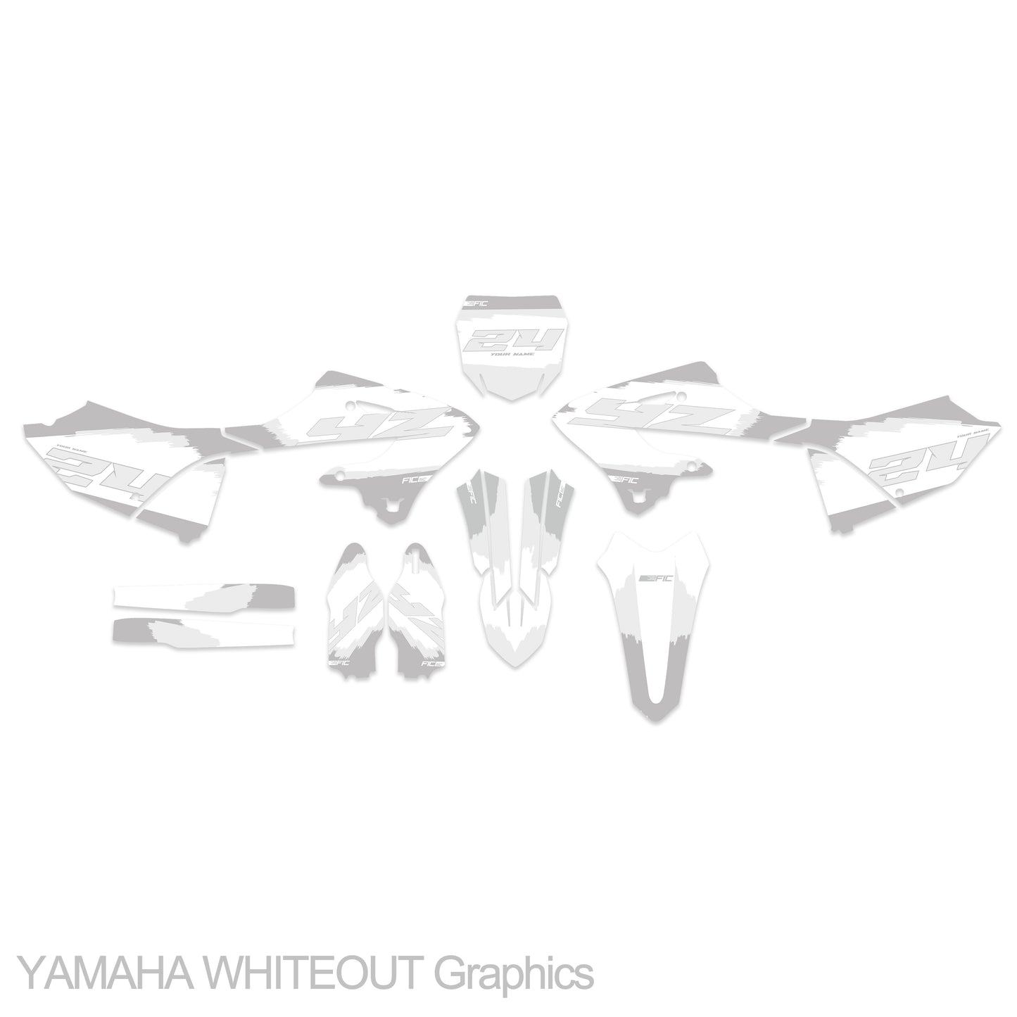 YAMAHA YZ 250F 2014 - 2018 WHITEOUT Graphics kit