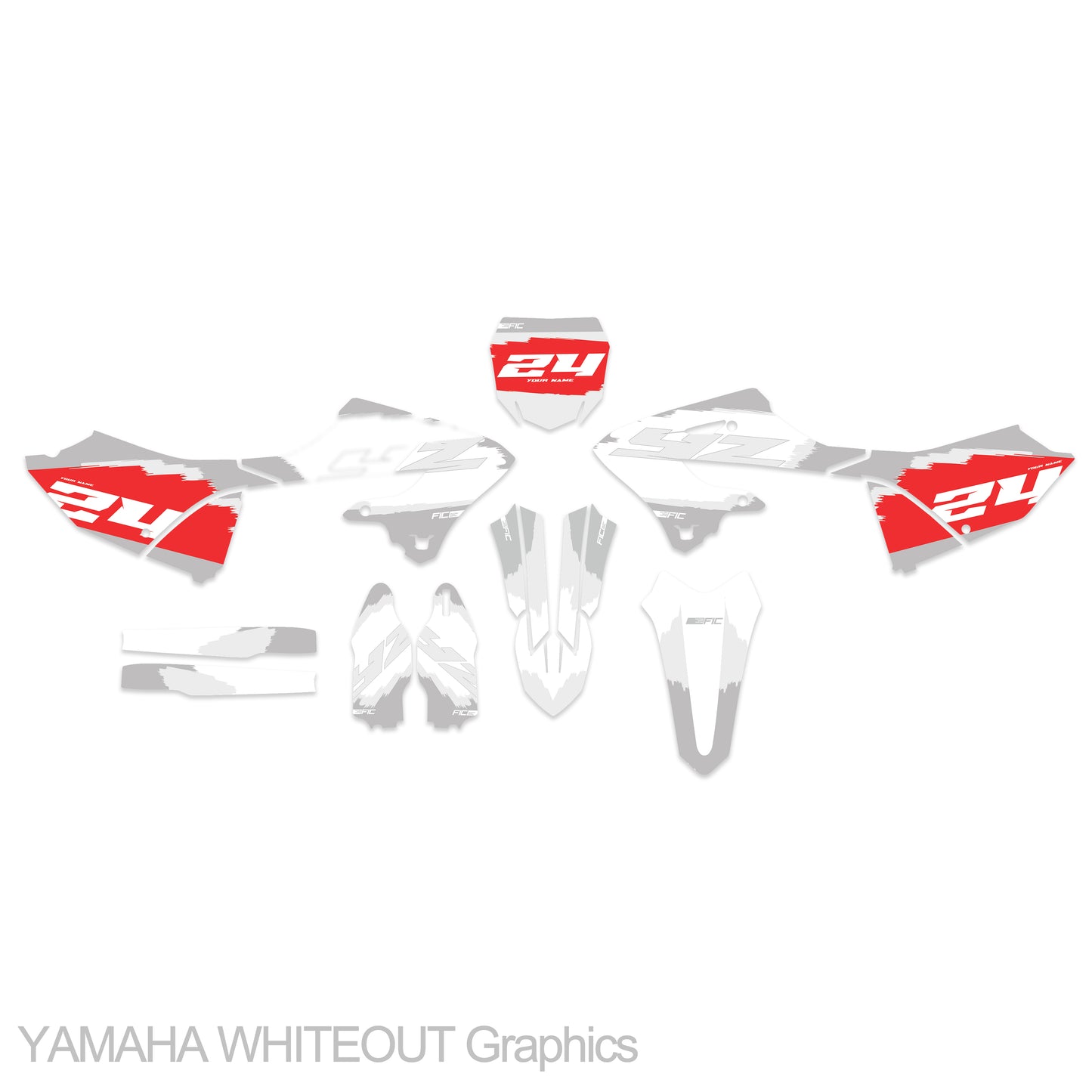 YAMAHA YZ 125/250 2022 - 2023 WHITEOUT Graphics kit