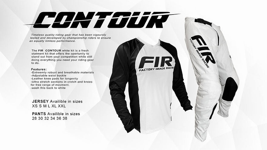 Contour White/Black MX Jersey